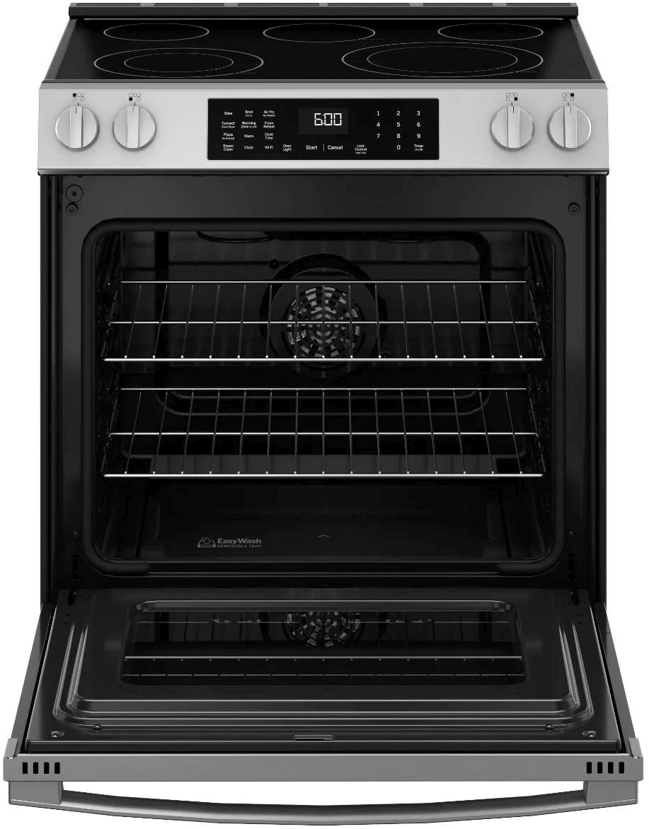 GE® 600 Series 30" Fingerprint Resistant Stainless Steel Slide-In Electric Range-4