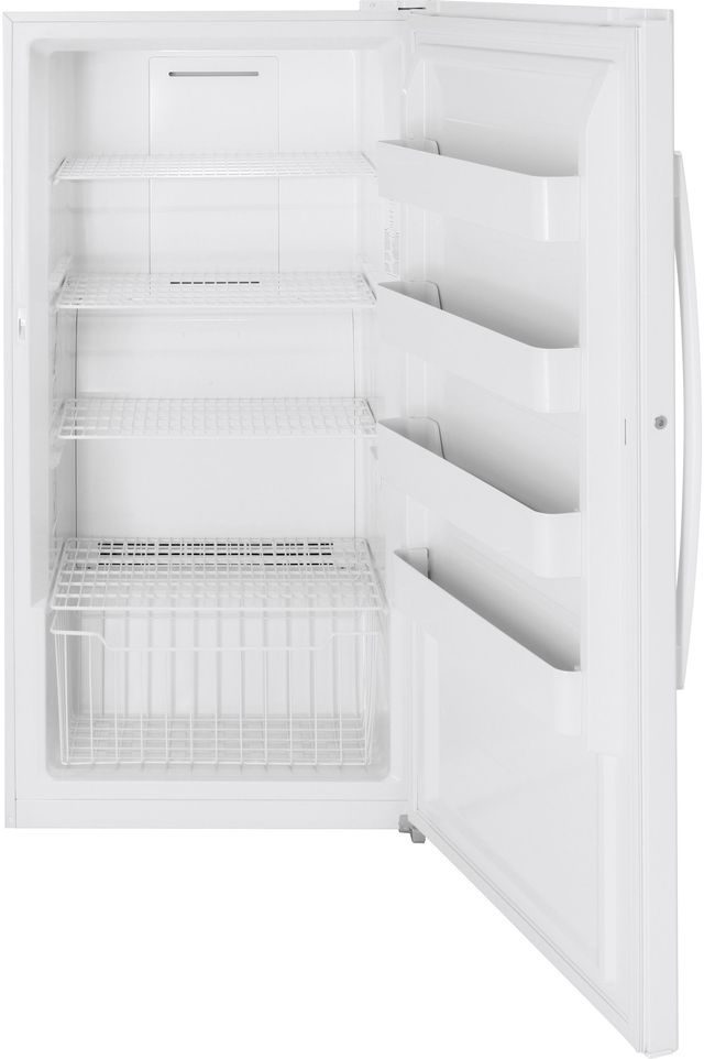 GE® 33" 17.3 Cu. Ft. White Upright Freezer-1