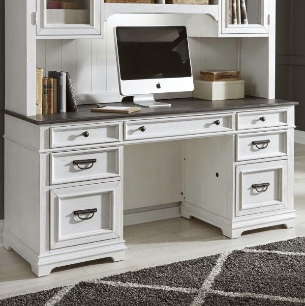 Liberty Furniture Allyson Park Charcoal/Wirebrushed White Credenza-1