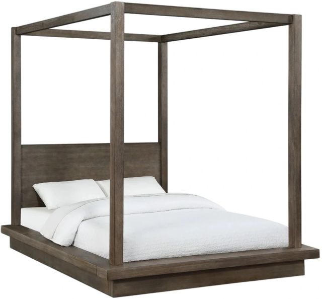 Modus Furniture Melbourne Dark Pine Full Canopy Bed-0