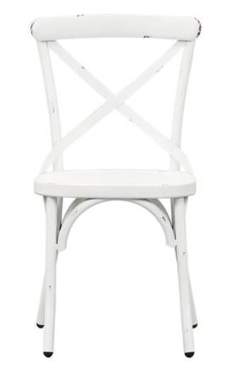 Liberty Furniture Vintage Antique White X Back Side Chair-1