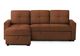 Monarch Specialties Inc. Lumos-44 Rust Sleeper Sofa Storage Lounger and Reversible Chaise-0