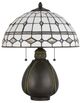 Cal® Lighting & Accessories Tiffany Dark Bronze/White Table Lamp-0