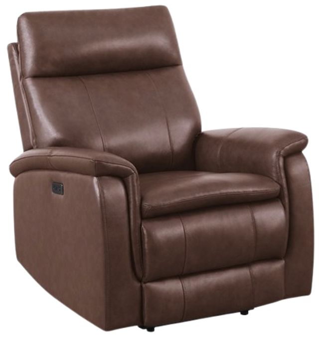 American Wholesale Furniture Madrid Pecan Power Wall Hugger Recliner-0