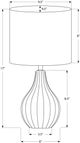 Monarch Specialties Inc. Grey Resin Table Lamp -1
