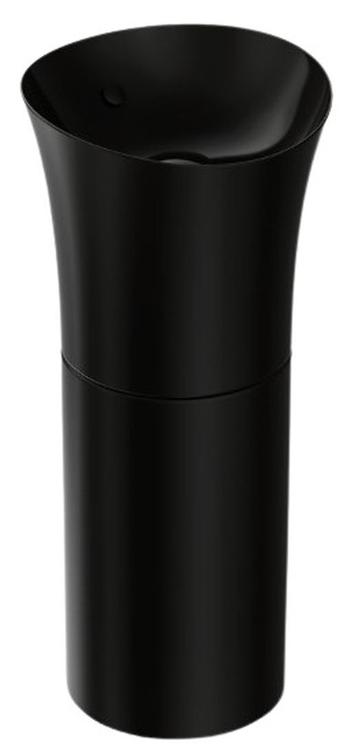 Kohler Veil™ Black 16" Round Pedestal Bathroom Sink-0