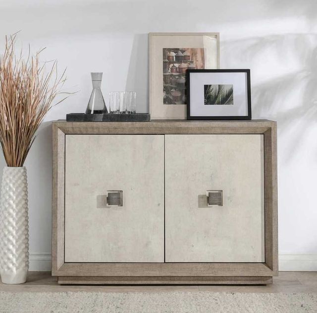 Classic Home Denver Distressed Gray/Weathered Chalk Cabinet-1