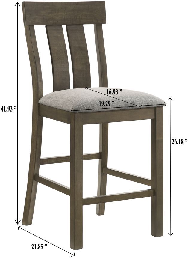 Crown Mark Lloyd Brown/Gray Counter Dining Side Chair-2