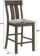Crown Mark Lloyd Brown/Gray Counter Dining Side Chair-2