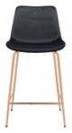 Zuo® Tony Black and Gold Counter Chair-1