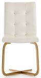 VIG Furniture Haslet 2-Piece Rosegold/White Dining Chairs Set-1