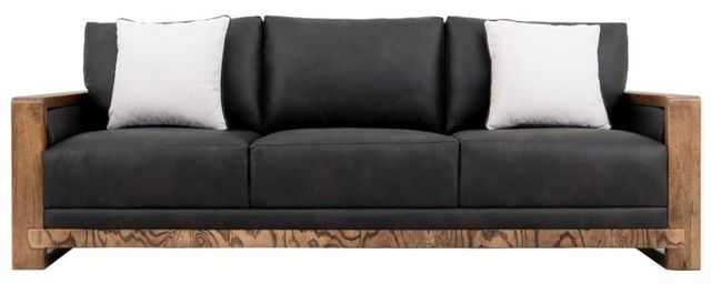 International Furniture Direct Ancora Brown/Stained Brown Upholstered Sofa-2