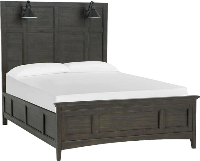 Magnussen Home® Westley Falls Graphite Complete King Lamp Panel Bed-0