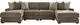 Benchcraft® Camellia-Court 4-Piece Coffee U-Shape Sectional and Double Chaise-0