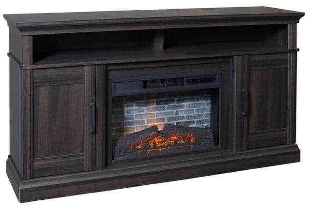 StyleCraft Gray Media Fireplace Cabinet-0