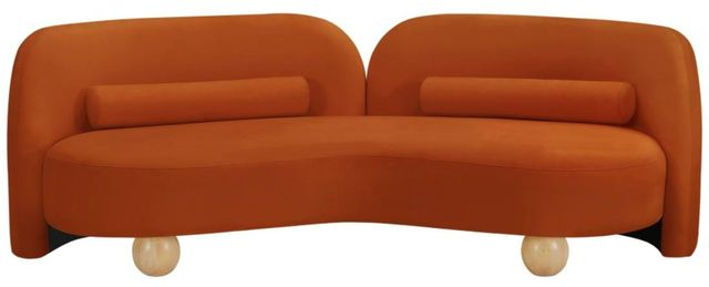 Meridian Furniture Daphne Cognac Velvet Sofa-1