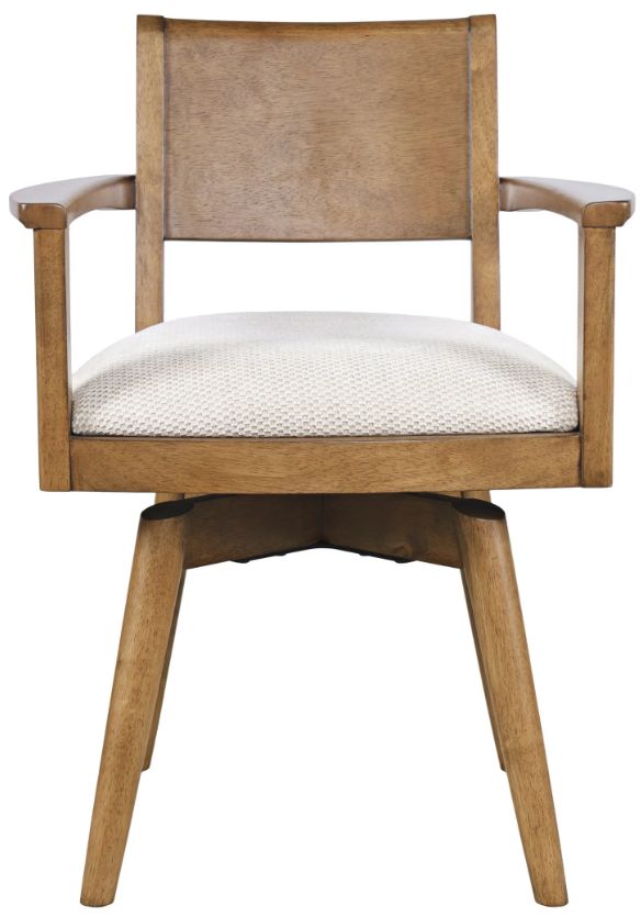 Jofran Inc. Axis Sable Panel Back Swivel Dining Arm Chair-2