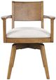 Jofran Inc. Axis Sable Panel Back Swivel Dining Arm Chair-2