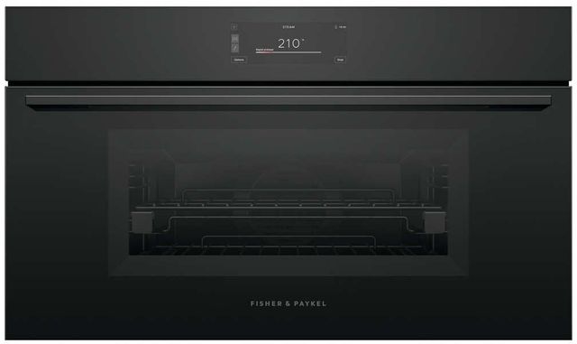 Fisher & Paykel Series 9 Minimal 30" Black Glass Compact Combination Steam Oven-0
