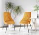 Mazin Furniture Plumeria Mustard Yellow Dining Side Chair -4