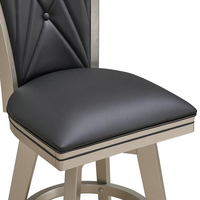 New Classic® Home Furnishings Berkely 30" Black Swivel Bar Stool-4