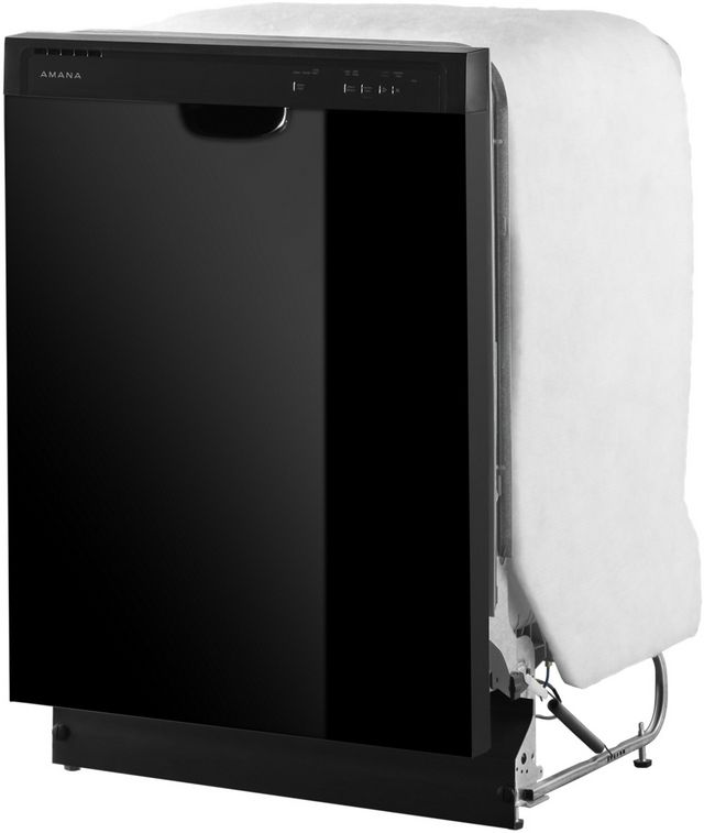 Amana® 24" Black Front Control Built In Dishwasher with Midnight Interior-4
