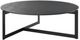 Armen Living Krike Dark Gray Glass Top Coffee Table with Black Base-0