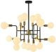 YHD Black Stainless/Champagne Bronze 17-Light Chandelier-3