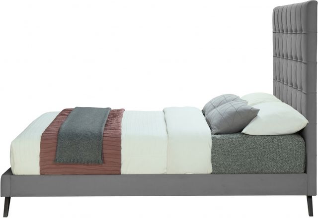 Meridian Furniture Elly Grey Velvet Queen Bed-2