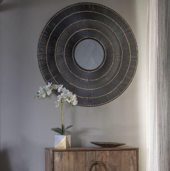 Crestview Collection Clark Black Wall Mirror-1