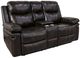 New Classic® Home Furnishings Kellen Brown Manual Reclining Console Loveseat with Dual Recliner-0