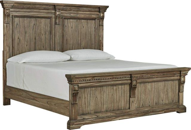 Signature Design by Ashley® Markenburg 4-Piece Brown Queen Panel Bed Set-2