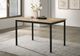 Coaster® Garza Greige Oak Rectangular Dining Table with Matte Black Base-1