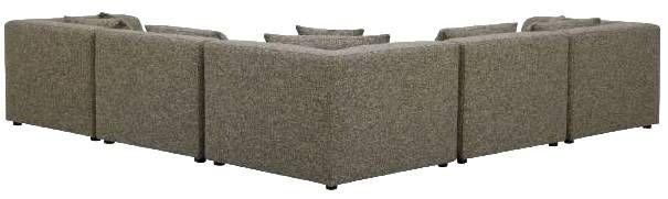 Moe's Home Collection Lowtide Classic 5-Piece Stone Tweed L-Shaped Modular Sectional-3