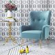 TOV Furniture Ethan Sea Blue Velvet Chair-4