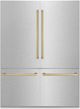 ZLINE Autograph Edition 60" 32.2 Cu. Ft. Satin Stainless Steel Built-In French Door Refrigerator-0
