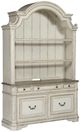 Liberty Furniture Magnolia Manor 3-Piece Antique White/Weathered Bark Desk and Hutch Set-2