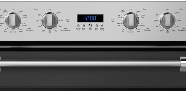 Viking® 3 Series 30" Cast Black Double Electric Wall Oven-2