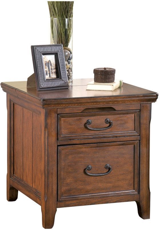 Signature Design by Ashley® Woodboro Dark Brown Media End Table-4