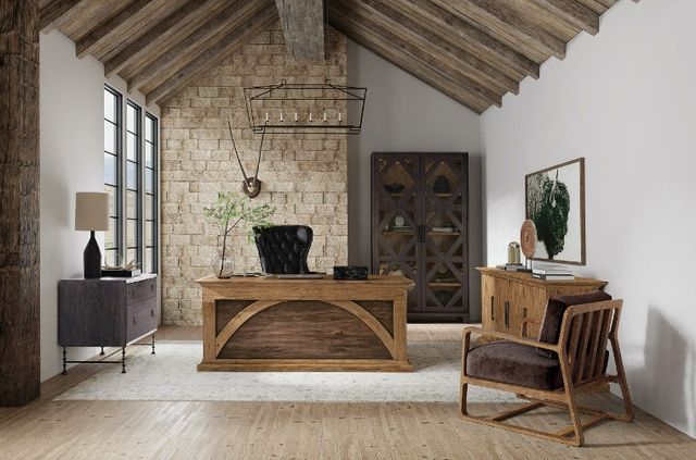 Hooker® Furniture Big Sky Vintage Natural Executive Desk-1