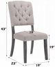 ACME Furniture Bernard 2-Piece Beige/Weathered Gray Oak Side Chair Set-2