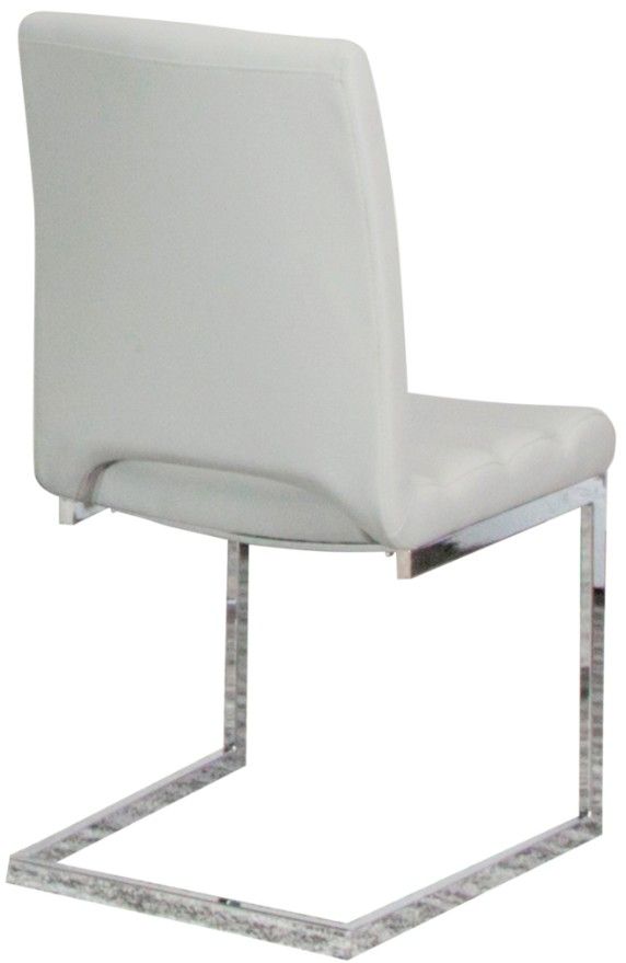 Cramco Dana Chrome/Light Gray Dining Side Chair-2