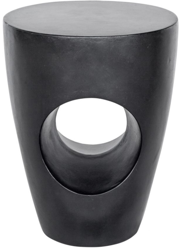 Moe's Home Collection Aylard Black Fiberstone Outdoor Stool-0