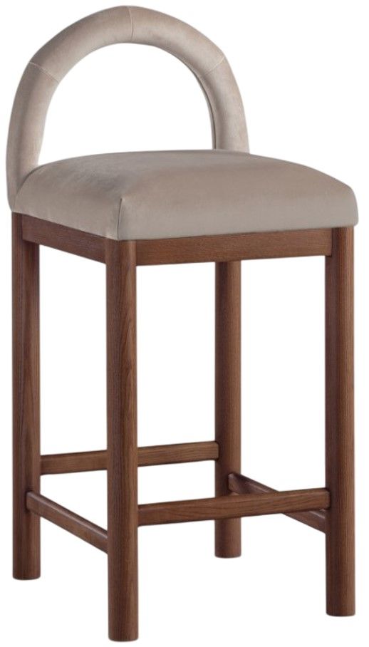 Meridian Furniture Conrad Brown/Taupe Upholstered Counter Stool-0
