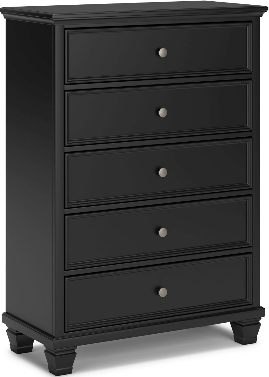 Ashley black chest of drawers discount