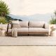 Classic Home Dawson Butterscotch Fabric/Wooden Outdoor Sofa-1