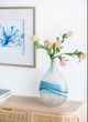 A & B Home Blue/White 16" Vase-5