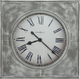 Howard Miller® Bathazaar 31.5" Aged White/Gray Square Metal Wall Clock-1