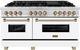 ZLINE Autograph Edition 60" Stainless Steel Pro Style Dual Fuel Range with White Matte Door-0