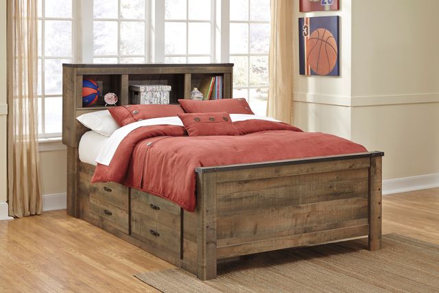 Signature Design by Ashley® Trinell Rustic Brown Under Bed Storage with Side Rail-1